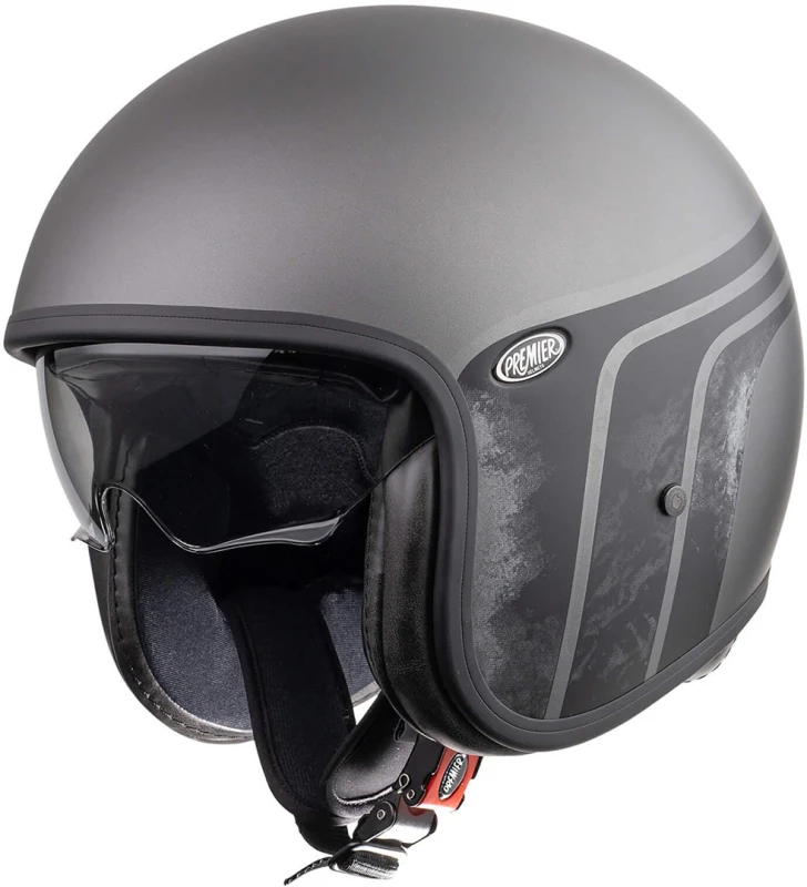 Image of Premier Vintage BTR 17 BM Jet Helmet, grey, Size XS for Men