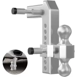 Image of VEVOR Adjustable Trailer Hitch, Fits 2.5" Receiver, 8" Drop Ball Mount Hitch w/ Forged Aluminum Shank & Two Iron Balls, 12500 LBS Towing Capacity for