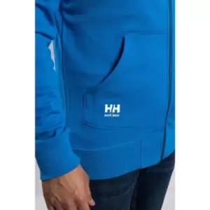 image of Helly Hansen Oxford Full Zip Work Hoodie Blue Hooded Jumper