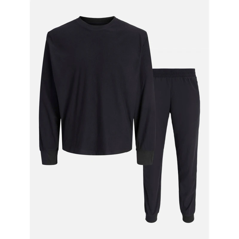 Image of Jack and Jones Solid Lounge Set Mens Black male L