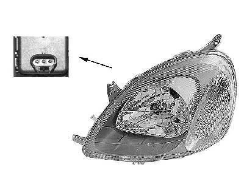 Image of VAN WEZEL Headlight VAN WEZEL 5430964