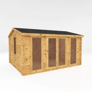 Image of Mercia 4.5m x 3.5m Home Office Log Cabin 34mm