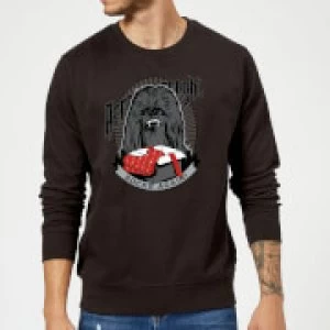 Image of Star Wars Chewbacca Arrrrgh Socks Again Black Christmas Sweatshirt - L - Black