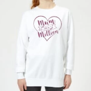Image of Mum in a Million Womens Sweatshirt - White - 3XL