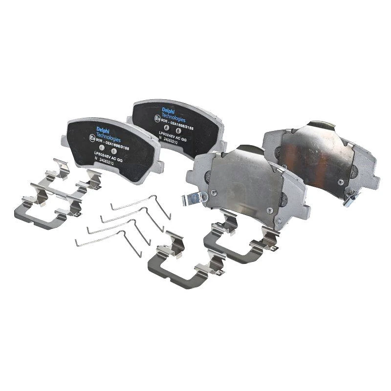 Image of DELPHI LP5024EV Brake pad set with accessories, with anti-squeak plate Brake Pad Set,disc brake (402)