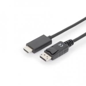 image of ASSMANN Electronic AK-340303-010-S video cable adapter 1m HDMI Type A (Standard) DisplayPort Black