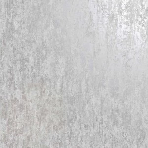 image of Holden Decor Industrial Textured Grey Metallic Wallpaper