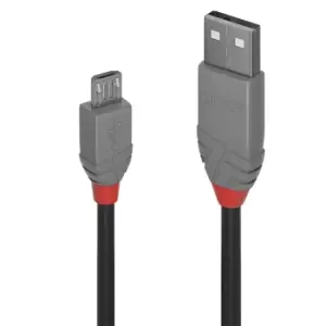 image of Lindy 0,2m USB 2.0 Type A to Micro-B Cable, Anthra Line