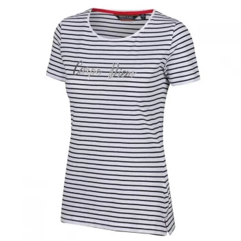 Image of Regatta Olwyn Stripe Organic T-Shirt - Navy