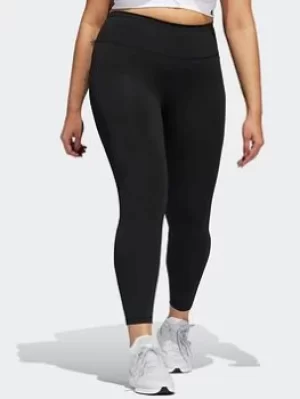 Image of adidas Optime Training Tights (plus Size), Black, Size 1X, Women