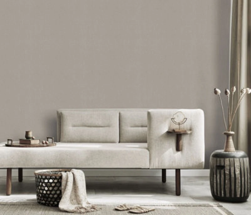 Image of Erismann Opus Dolce Linen Weave Wallpaper - Taupe