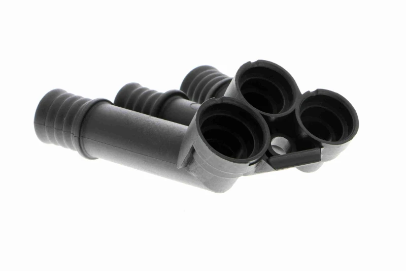 Image of VAICO V20-0744 Coolant Flange on the heat exchanger, Original VAICO Quality Coolant Flange (3219)