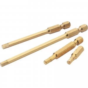 Image of Draper Expert Titanium Coated Hex Screwdriver Bit 1.5mm 50mm Pack of 2