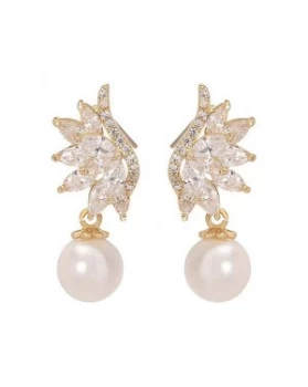 Image of Jon Richard Gold Angel Wing Drop Earring