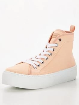 OFFICE Focused Flatform High Top Plimsoll - Nude, Size 8, Women