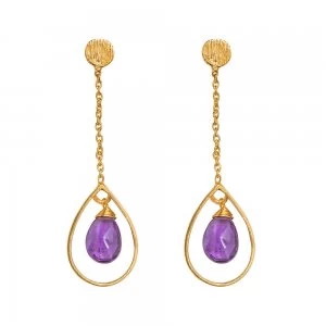 image of Juvi Designs Gold vermeil boho swing me earring Purple