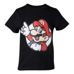 image of Nintendo - Super Mario Bros. It's a Me Mario Kid's Years 2 to 4 T-Shirt (Black)