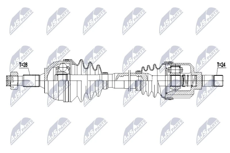 Image of NTY NPW-CT-144 Drive shaft Front Axle Left Drive Shaft (13)