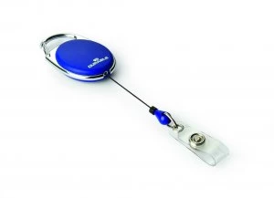 Image of Durable Blue Badge Reel Style Fastener Pack of 10 832407