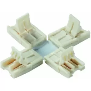 image of Loops - LED Strip Tape 4 Way Female Cross Coupler Connector IP20 Lighting Socket Joiner