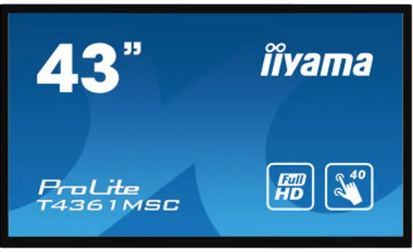 image of iiyama 43" ProLite T4361MSC-B1 Full HD Multi Touch Commercial Display