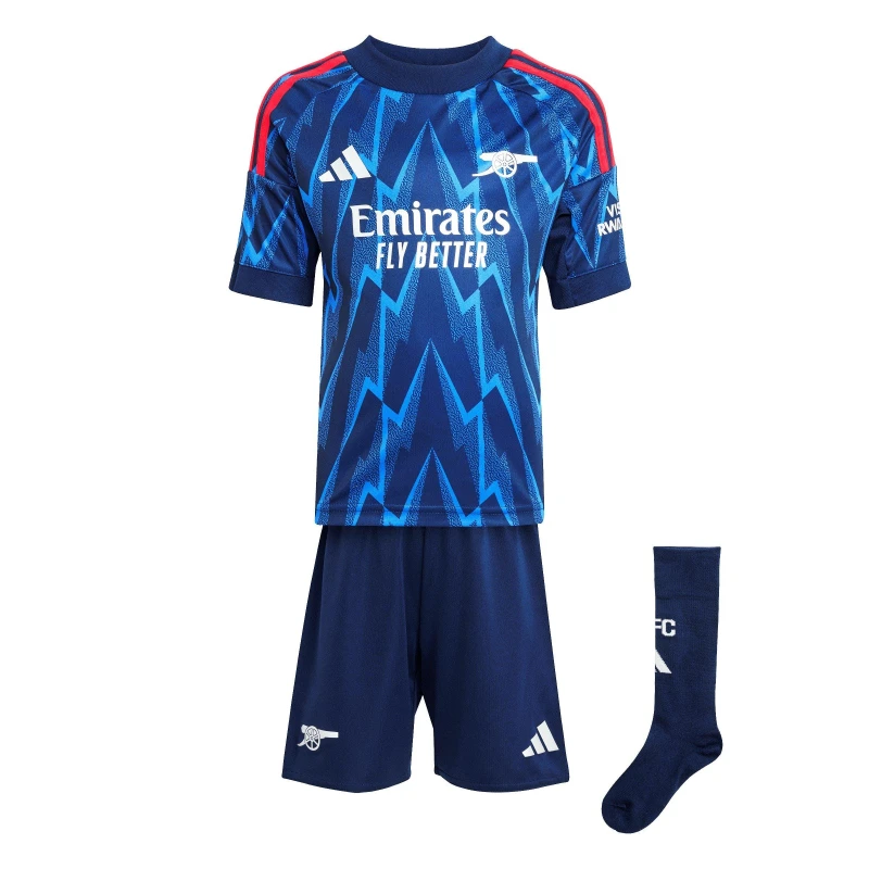 Image of adidas Arsenal Away Mini Kit 2025 2026 Infants Domestic Replica Minikits 3-4 Years Blue 37862818135