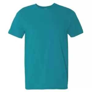 image of Gildan Mens Short Sleeve Soft-Style T-Shirt (M) (Tropical Blue)