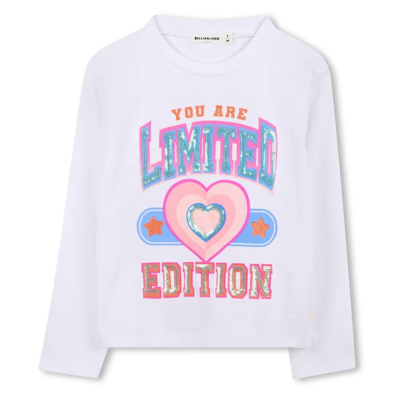 Image of Billieblush Kids Graphic T Long Sleeve T-Shirt White female 10Y