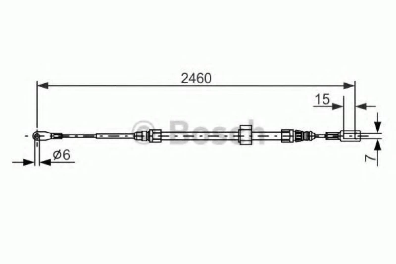 Image of RIDEX 124C0241 Brake Cable Front, 285mm Cable,parking brake (124)