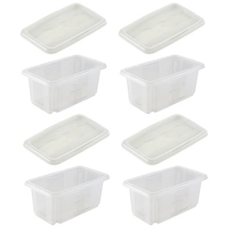 Image of Keeeper Set of 4 Storage Box & Lid 7 Litre with Turn Around Stacking System Clear unisex