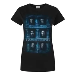 Image of Game Of Thrones Womens/Ladies Hall Of Faces T-Shirt (L) (Black)