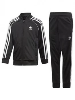 Image of adidas Originals Boys Superstar Suit, Black, Size 3-4 Years
