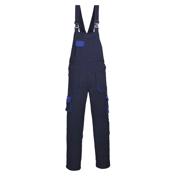 Image of Portwest Texo Contrast Bib and Brace TX12NATXL Colour: Navy