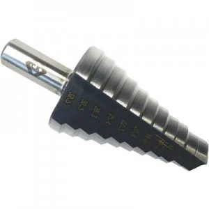 image of C.K. T3012 HSS Step drill bit 12.5 - 32.5mm Total length 80 mm Triangular shank