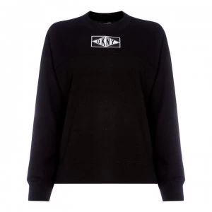 Image of DKNY Logo Patch Sweatshirt - Black