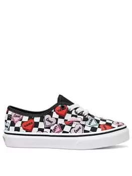 image of Vans Authentic Candy Hearts Childrens Girl Trainers-Multi, Size 2