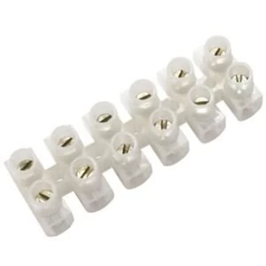 Image of BQ White 30A 6 Way Cable Connector Strip
