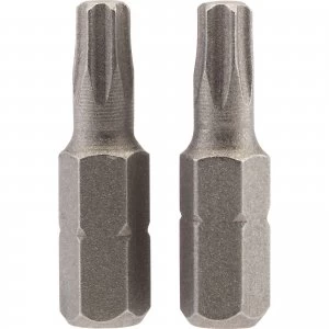 image of Draper Torx Screwdriver Bits T25 25mm Pack of 2