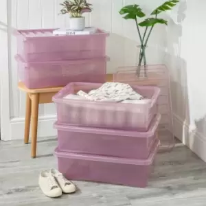 Image of Wham Set 5 Crystal 32 Litre Box & Lid - Pink