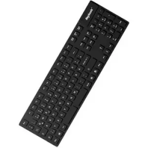 image of Keysonic KSK-8030 IN (DE) USB Keyboard German, QWERTZ, Windows Black Splashproof