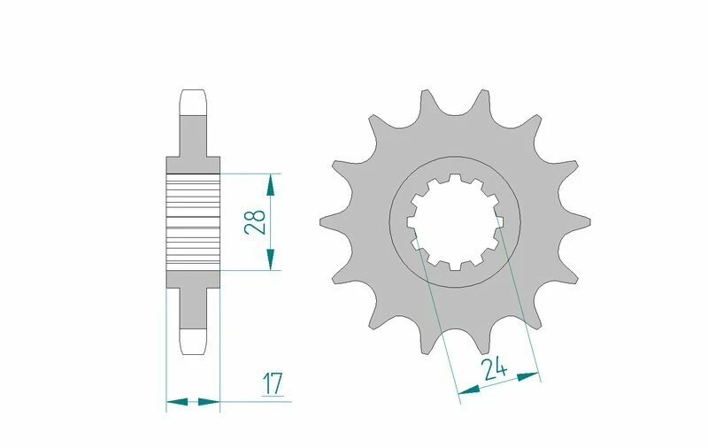 Image of AFAM Steel Standard Front Sprocket 20504 - 530