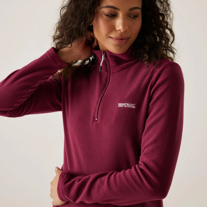 Image of Regatta Sweethart Half Zip Fleece Dark Pimento female 10