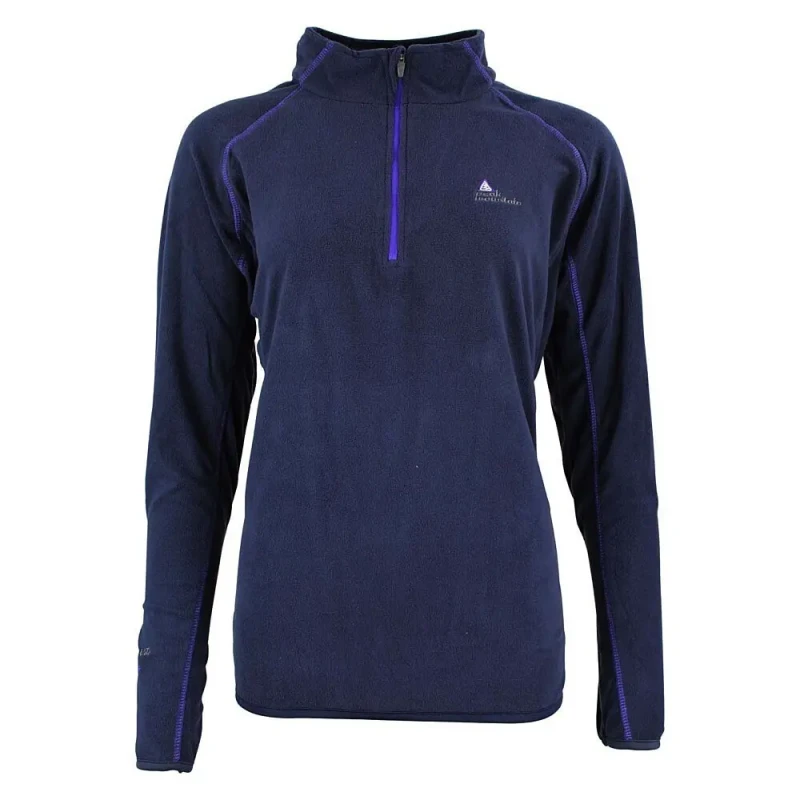 Image of Peak Mountain Micro fleece half zip sweatshirt for girls Peak Mountain Fafine Bleu Female 6 ans FAFINE/AF/1-MARINE