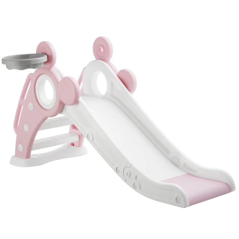Image of tectake Children's Slide Joy in Pink Size: Large Pink Unisex Large