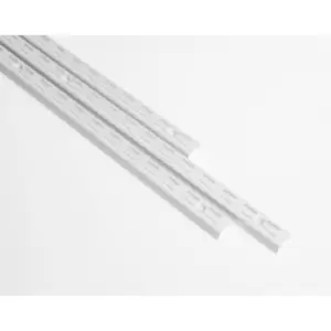Image of Anti-bacterial Twin Slot Shelving Kit - 1981mm White Twinslot and 216mm Brackets - White