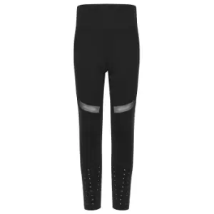 image of Tombo Kids/Childrens/Girls Panelled Leggings (11-13 Years) (Black)