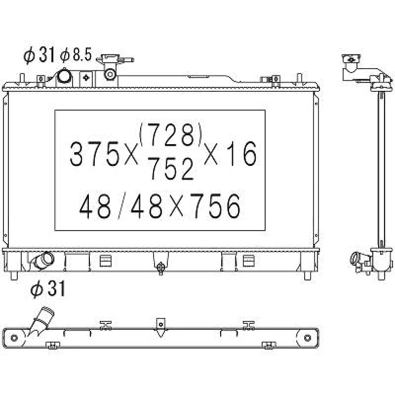 Image of Engine radiator DIEDERICHS DCM2274