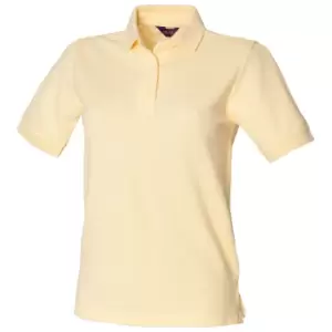 Henbury Womens/Ladies 65/35 Polo Shirt (3XL) (Lemon)