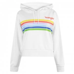 image of Wrangler Cropped Hoodie - White