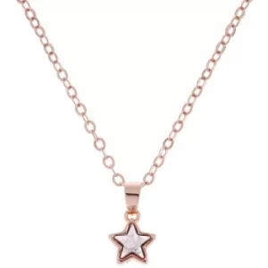 image of Ted Baker Ladies Rose Gold Plated Crystal Star Necklace